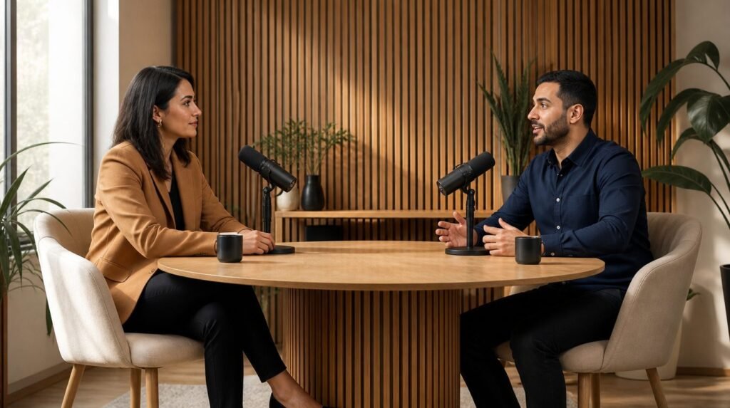 Podcast d’entreprise pour une société casablancaise : produire à Rabat, diffuser partout