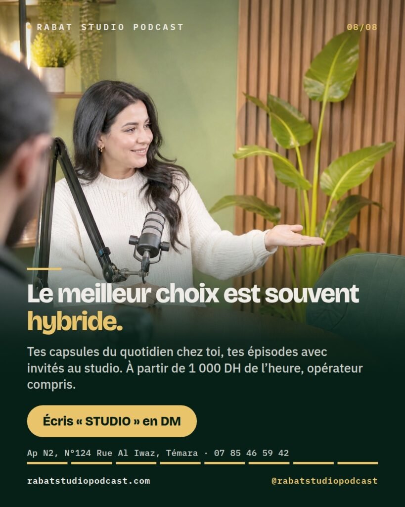 Studio podcast près de Bouznika et Skhirat : à 20 minutes, à Témara